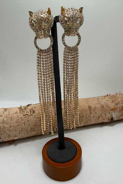 Jaguar Fringe Drop Earrings