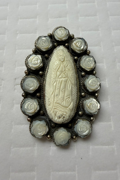 Surrounded By Roses Mother Mary Ring