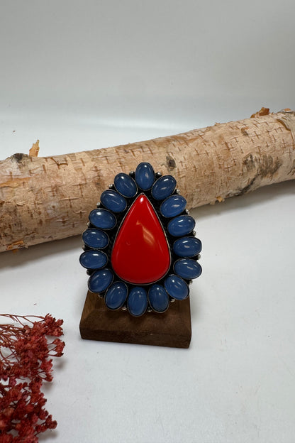 Red Drop Ring