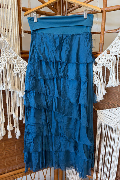 Silk Ruffle Skirt