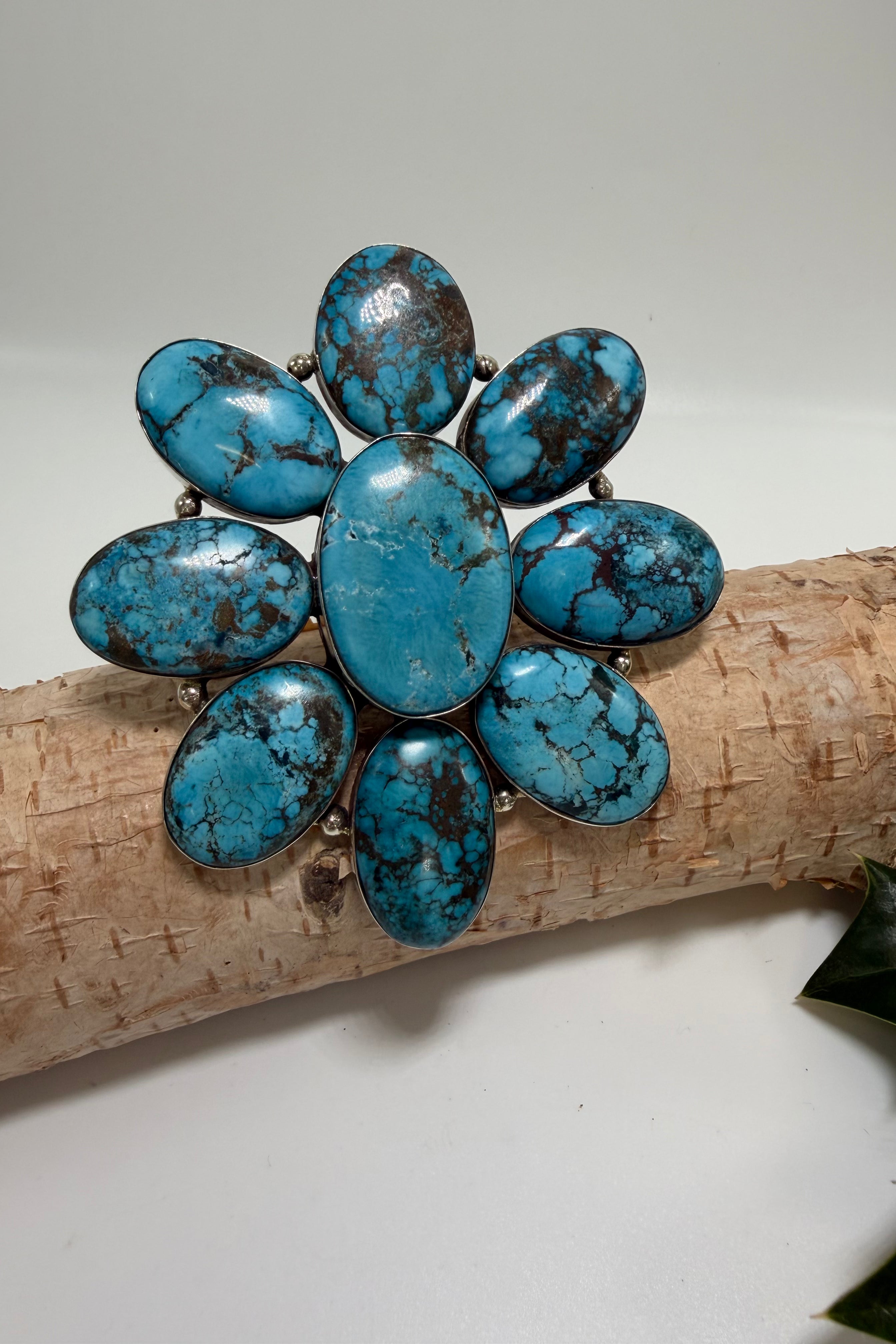 BIG Turquoise Flower Ring