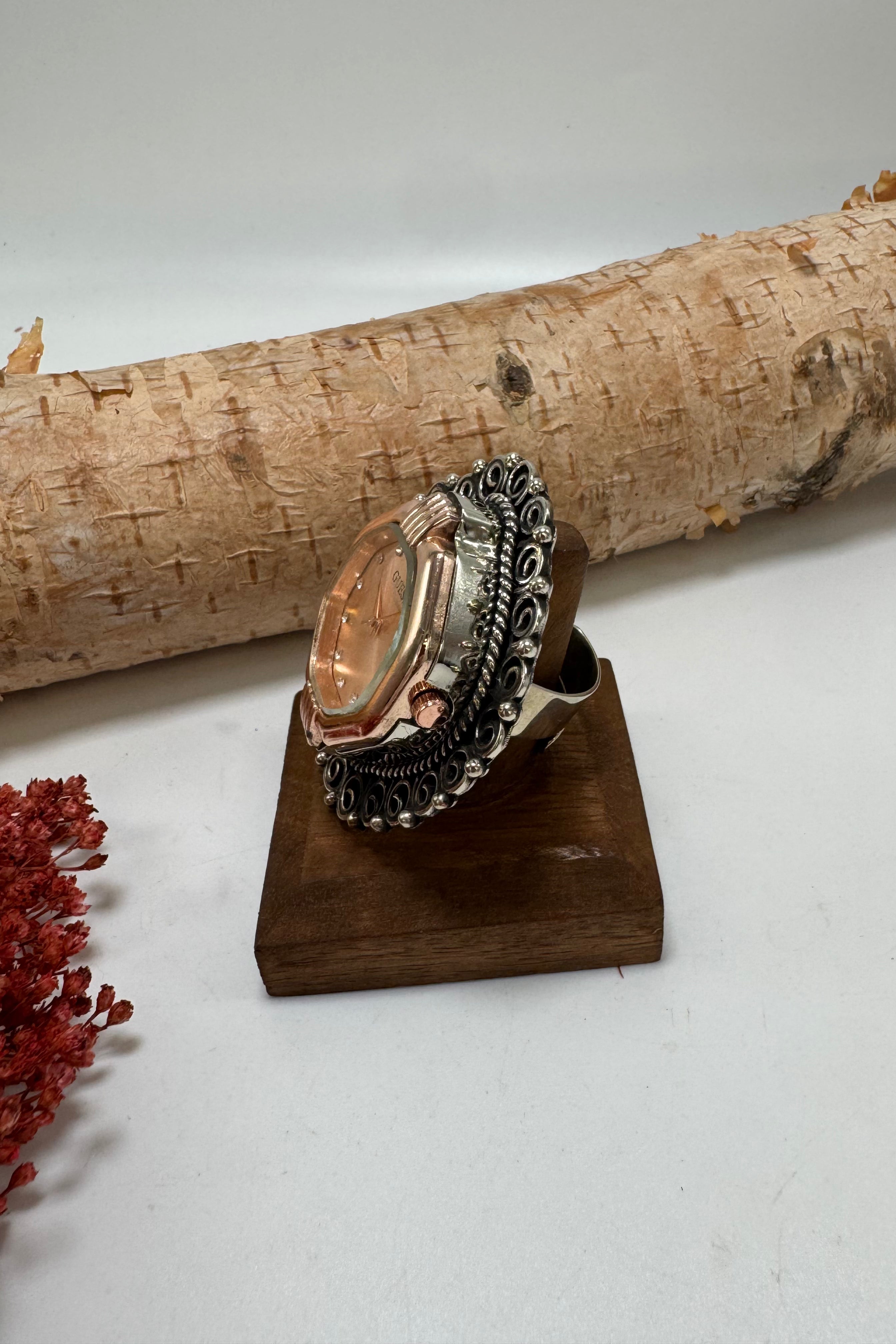 Swirling Guess Watch Ring
