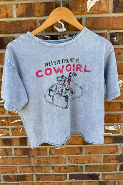 Final Sale - Swing Tee Never Trust a Cowgirl