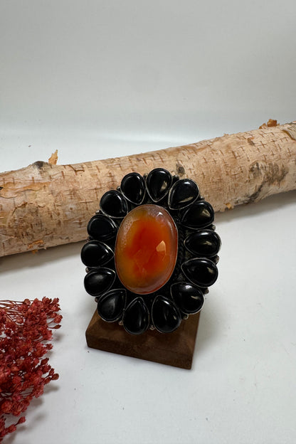 Burnt Lava Stone Ring