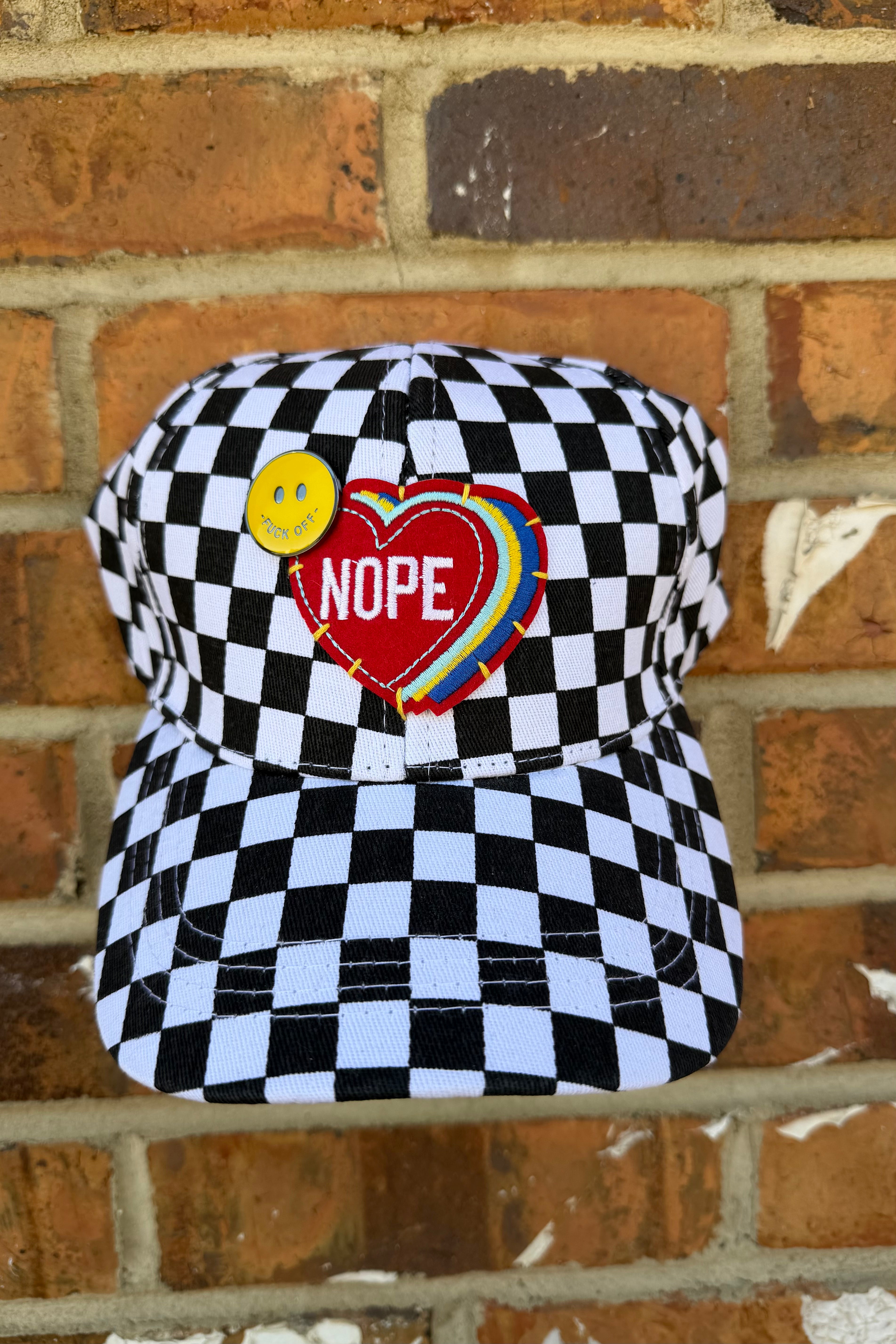 Nope Baseball Cap w/ Naughty Pin