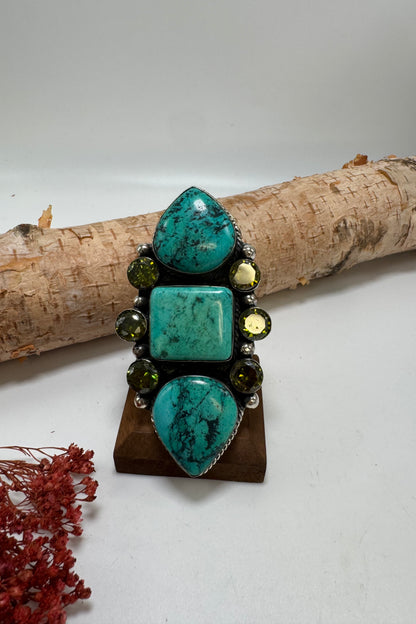 Totem Stack Turquoise Ring