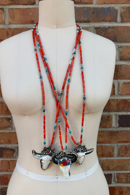 Steer Head Necklace