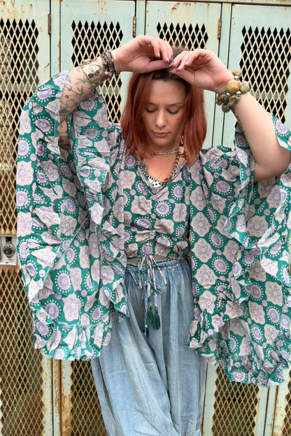 Butterfly Center Cinched Top Combo E