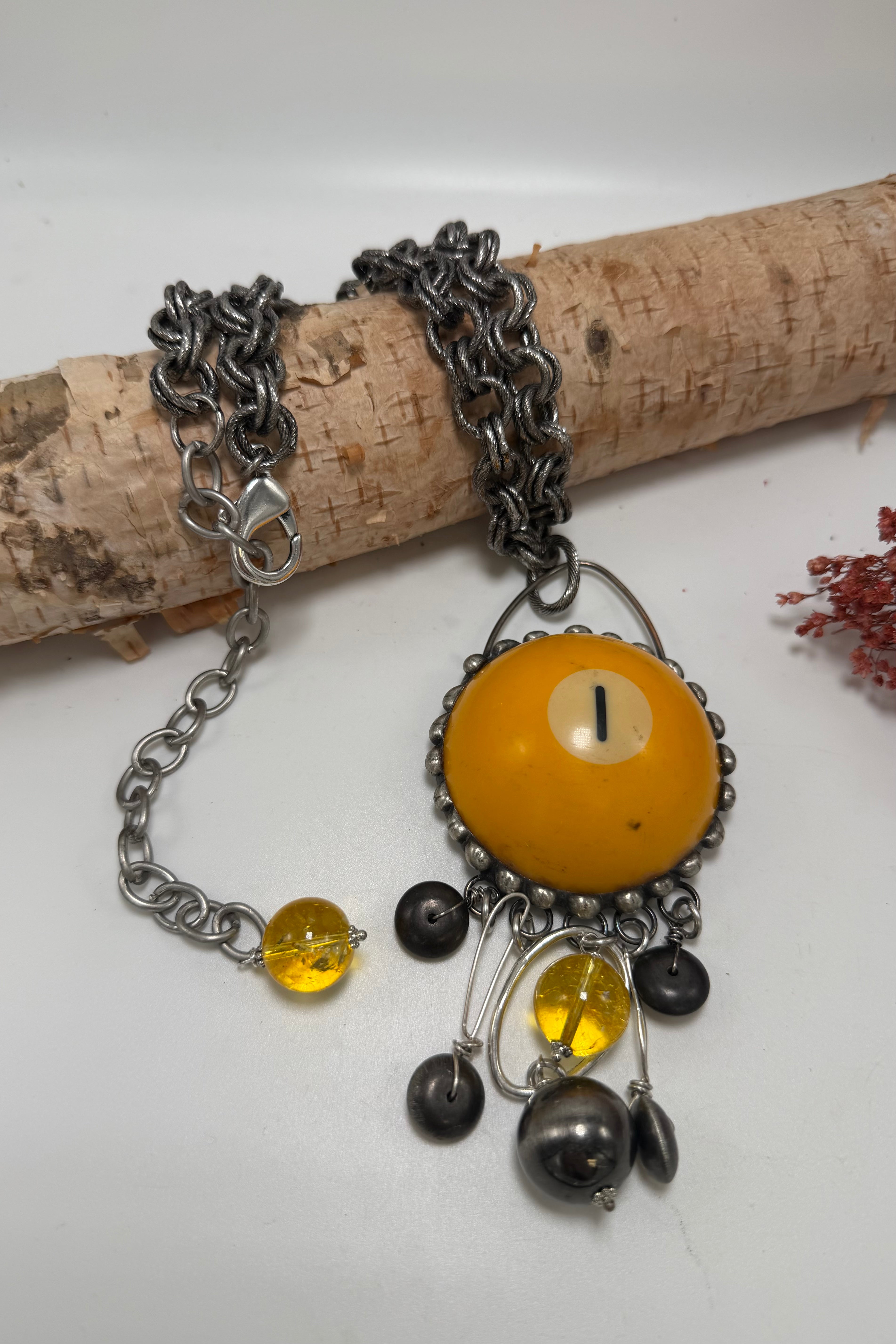 Giant Pool Ball Necklace