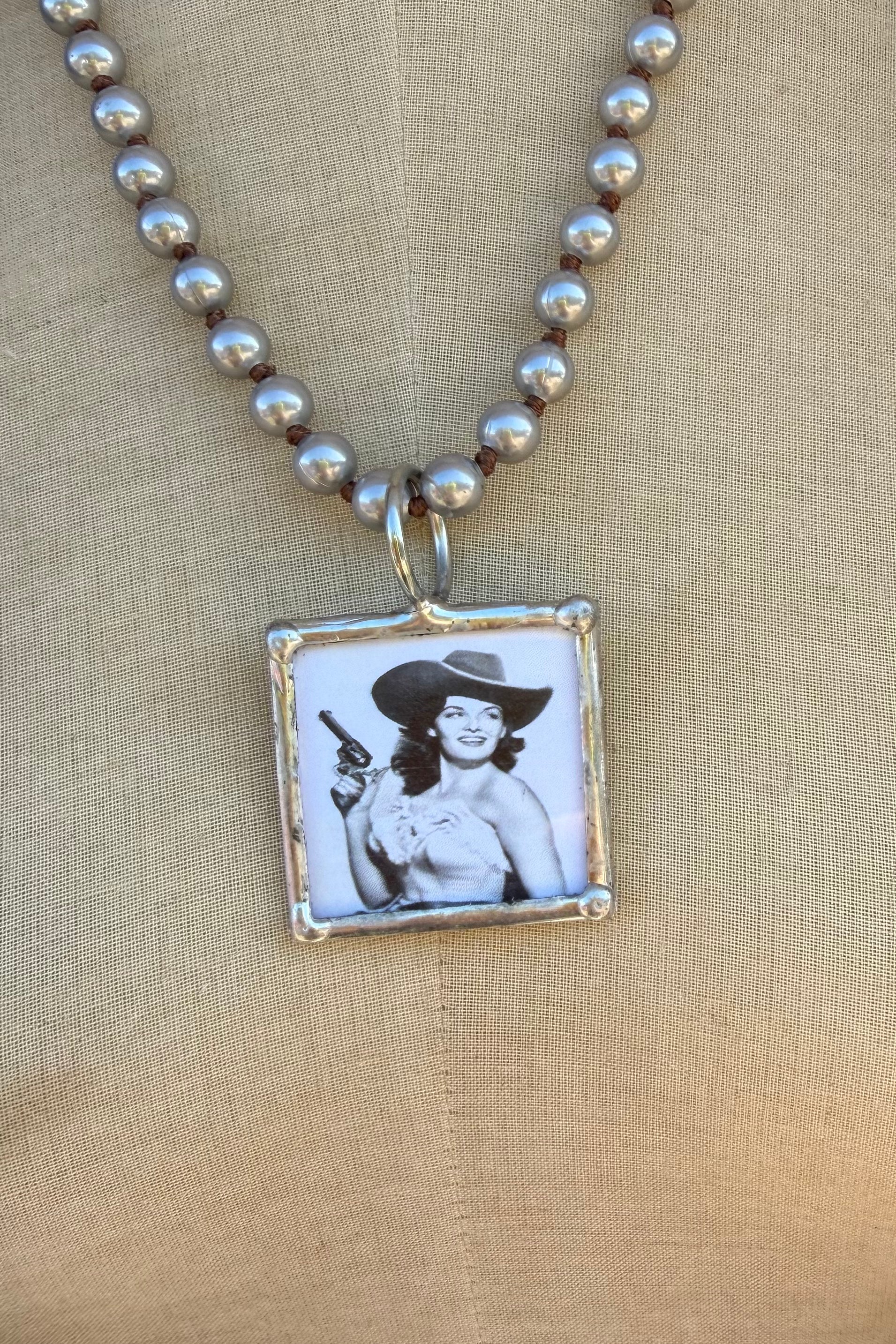 Sally Shooter Portrait Necklace