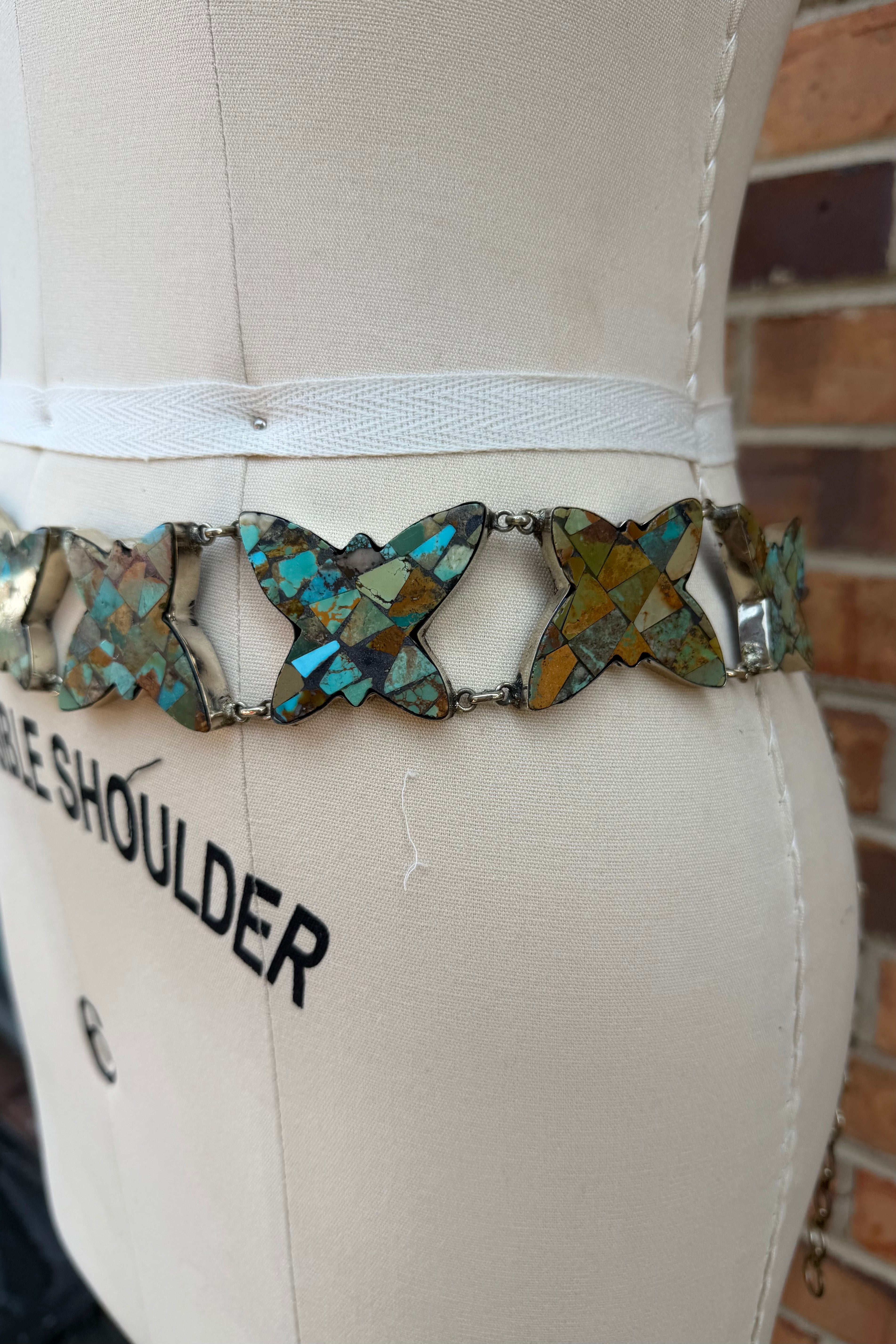 ￼ Turquoise butterfly belt
