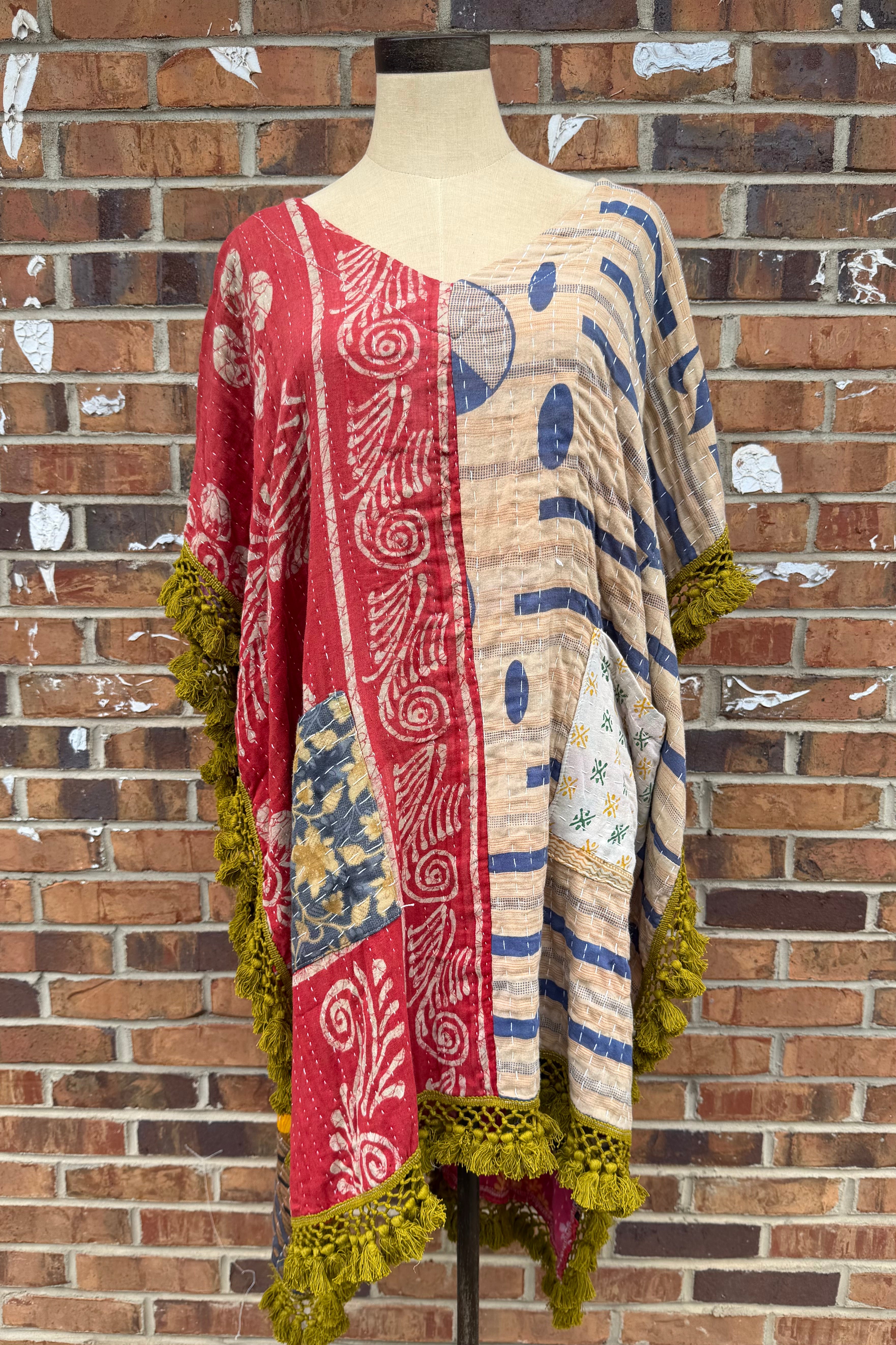Day Dreamer Kantha Poncho Top - Combo 9
