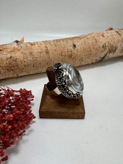 Filigree Black Watch Ring