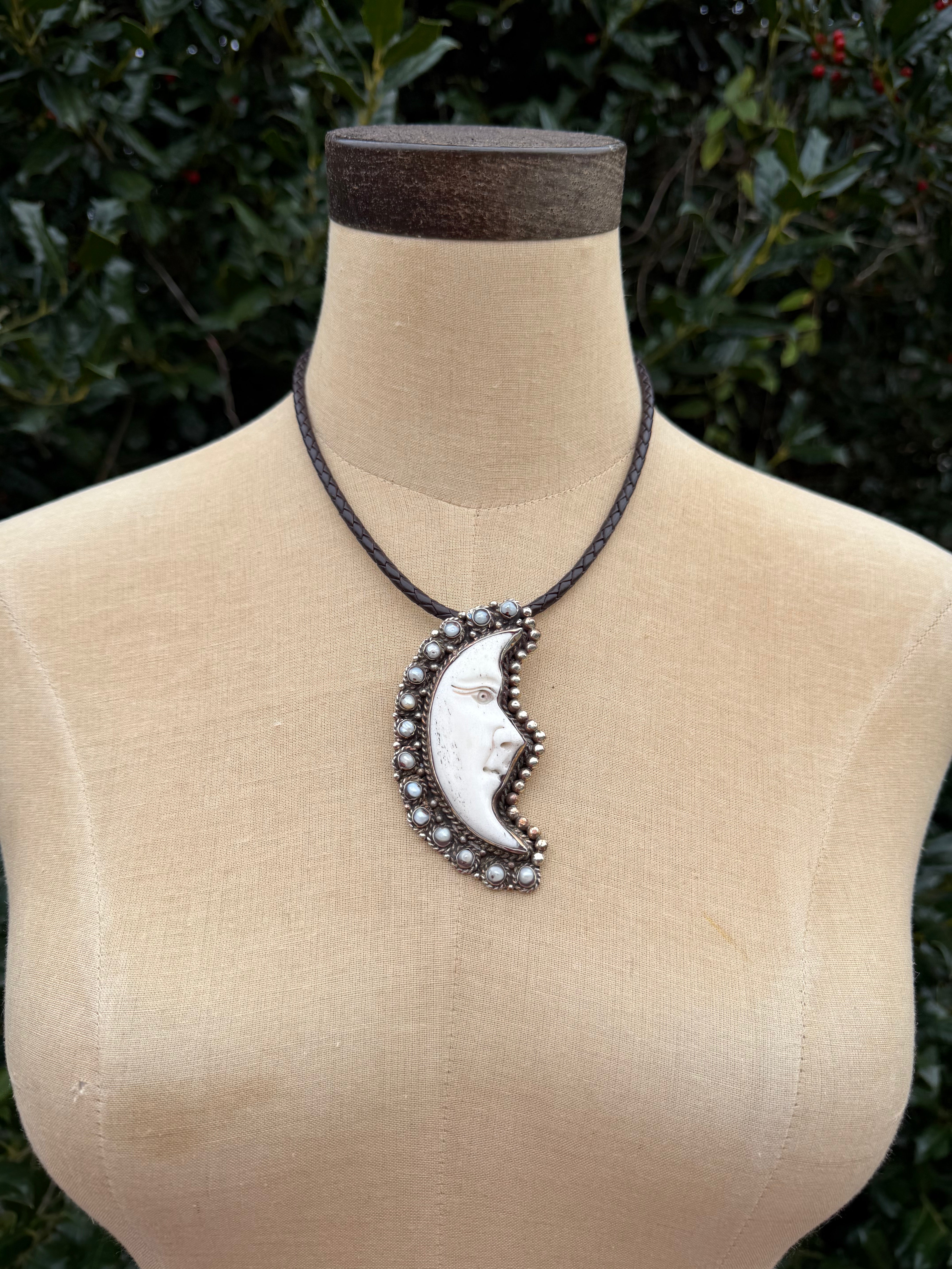 Moon & Pearl Choker Necklace