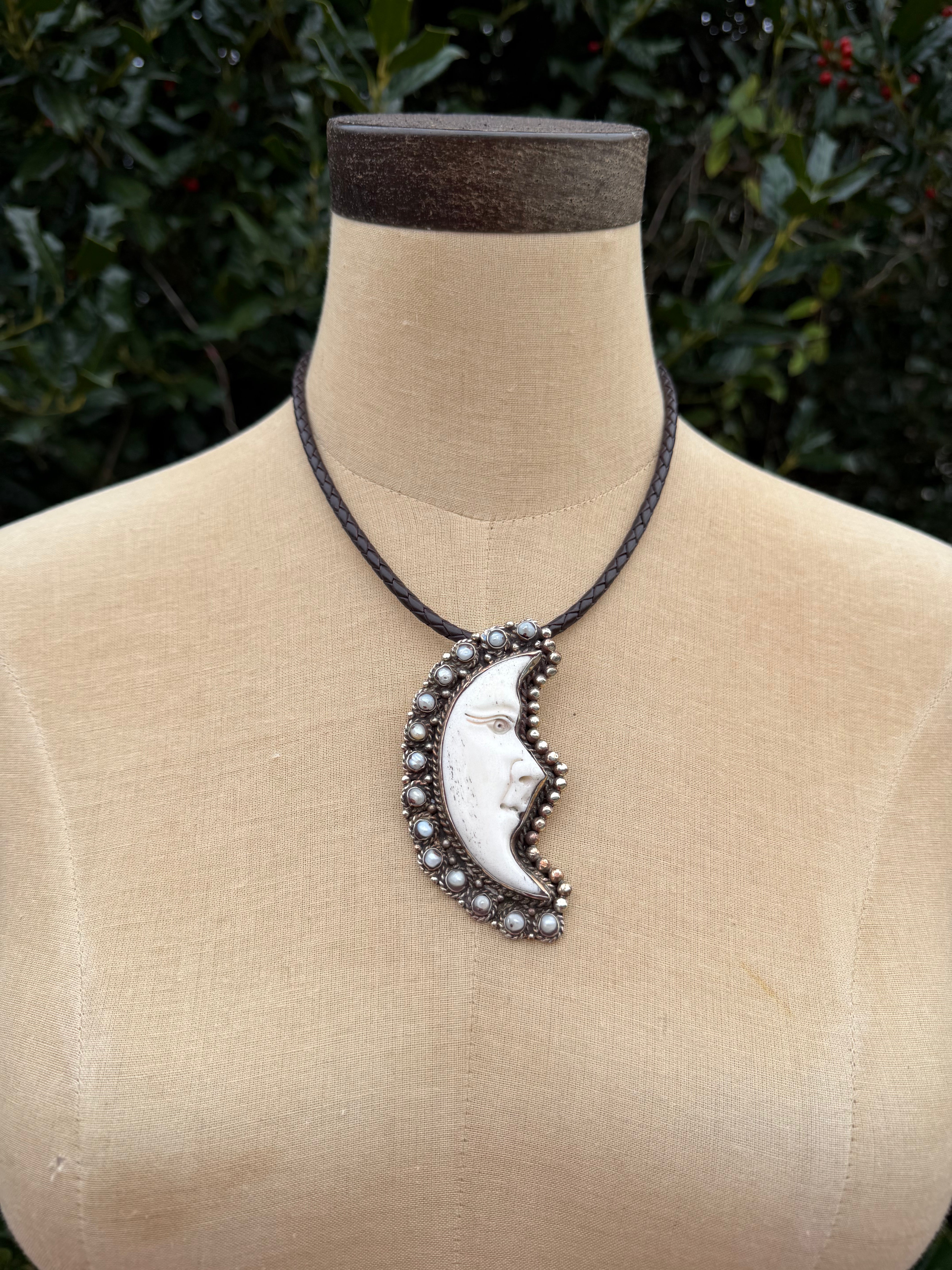 Moon & Pearl Choker Necklace