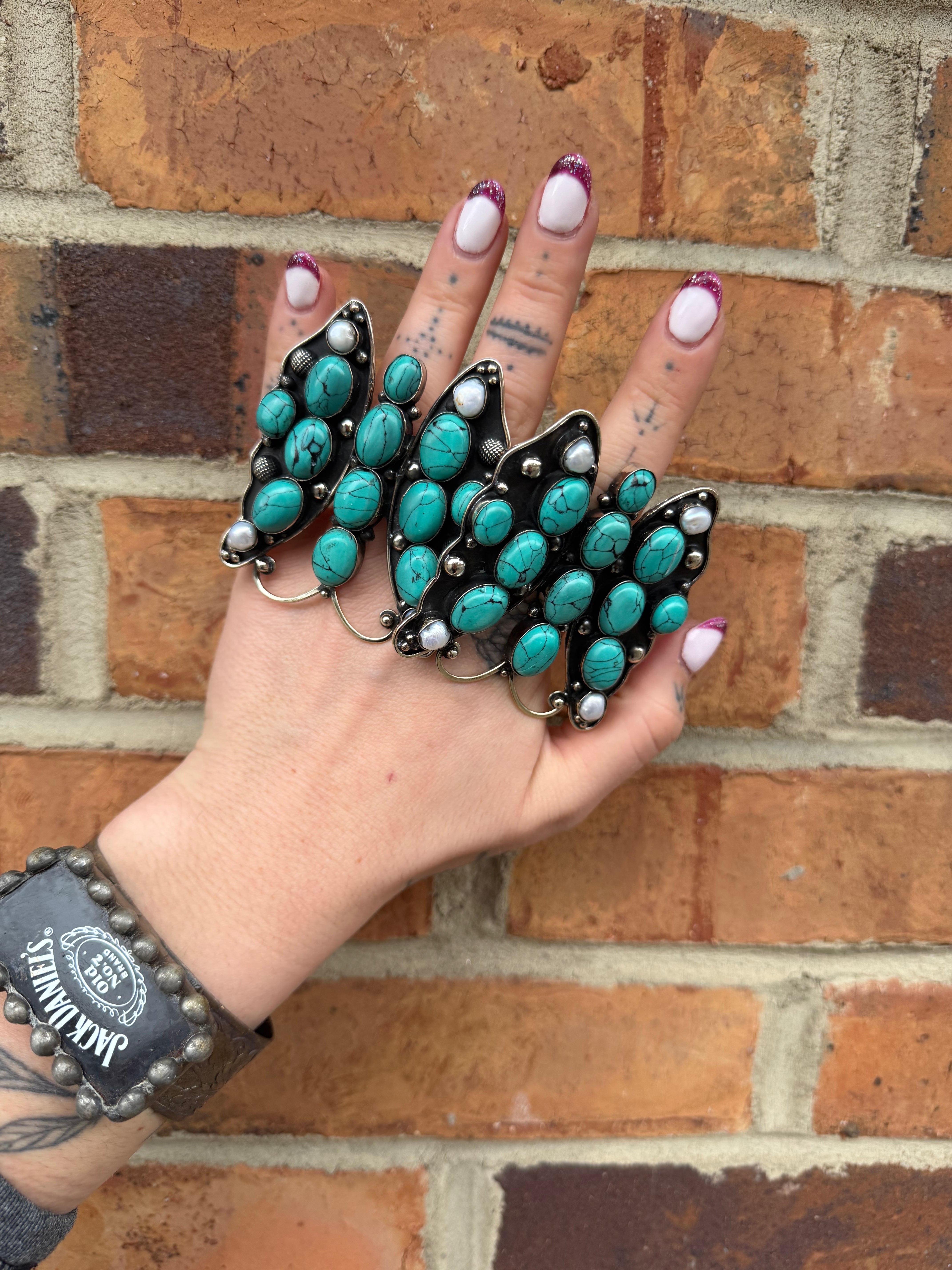 Butterfly in Turquoise Ring