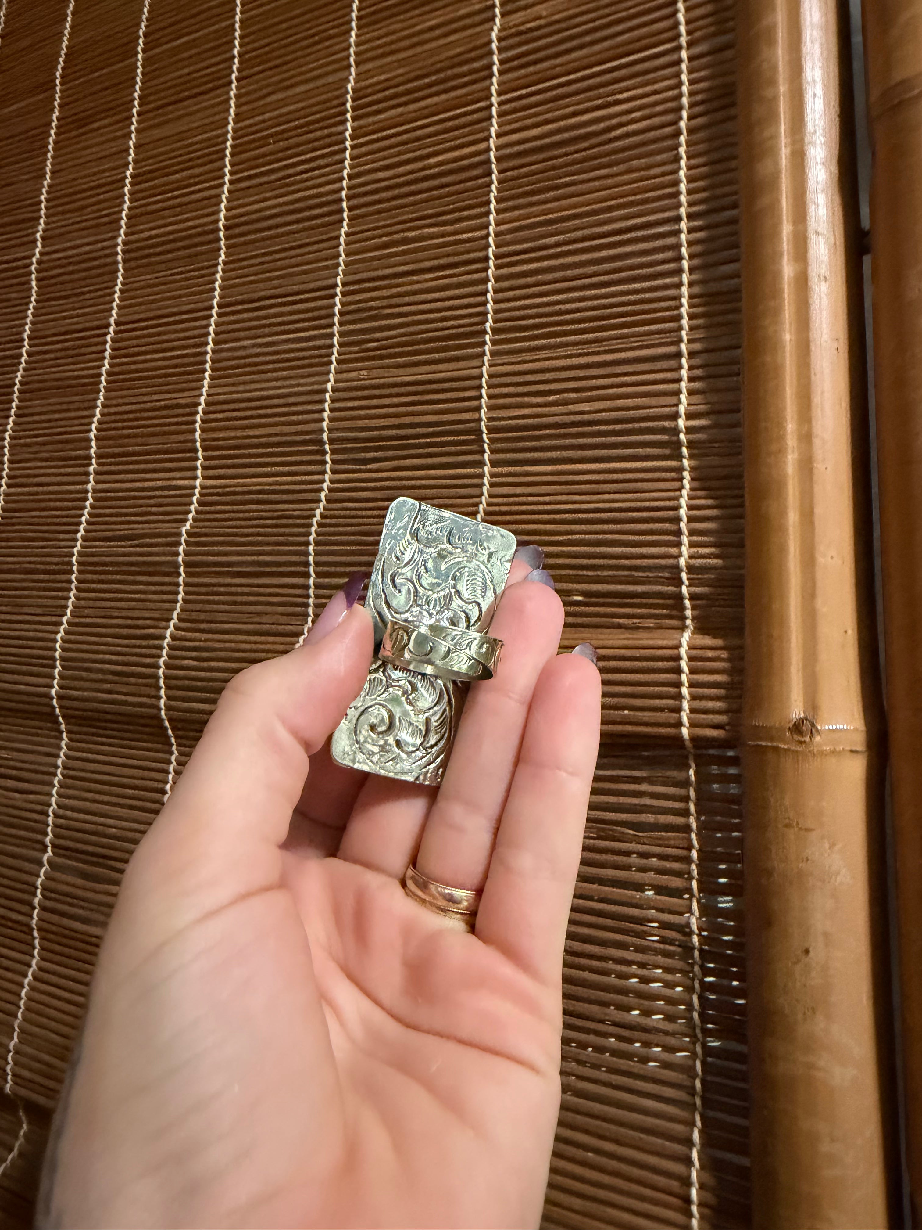 Long Chunky Turquoise Ring 1