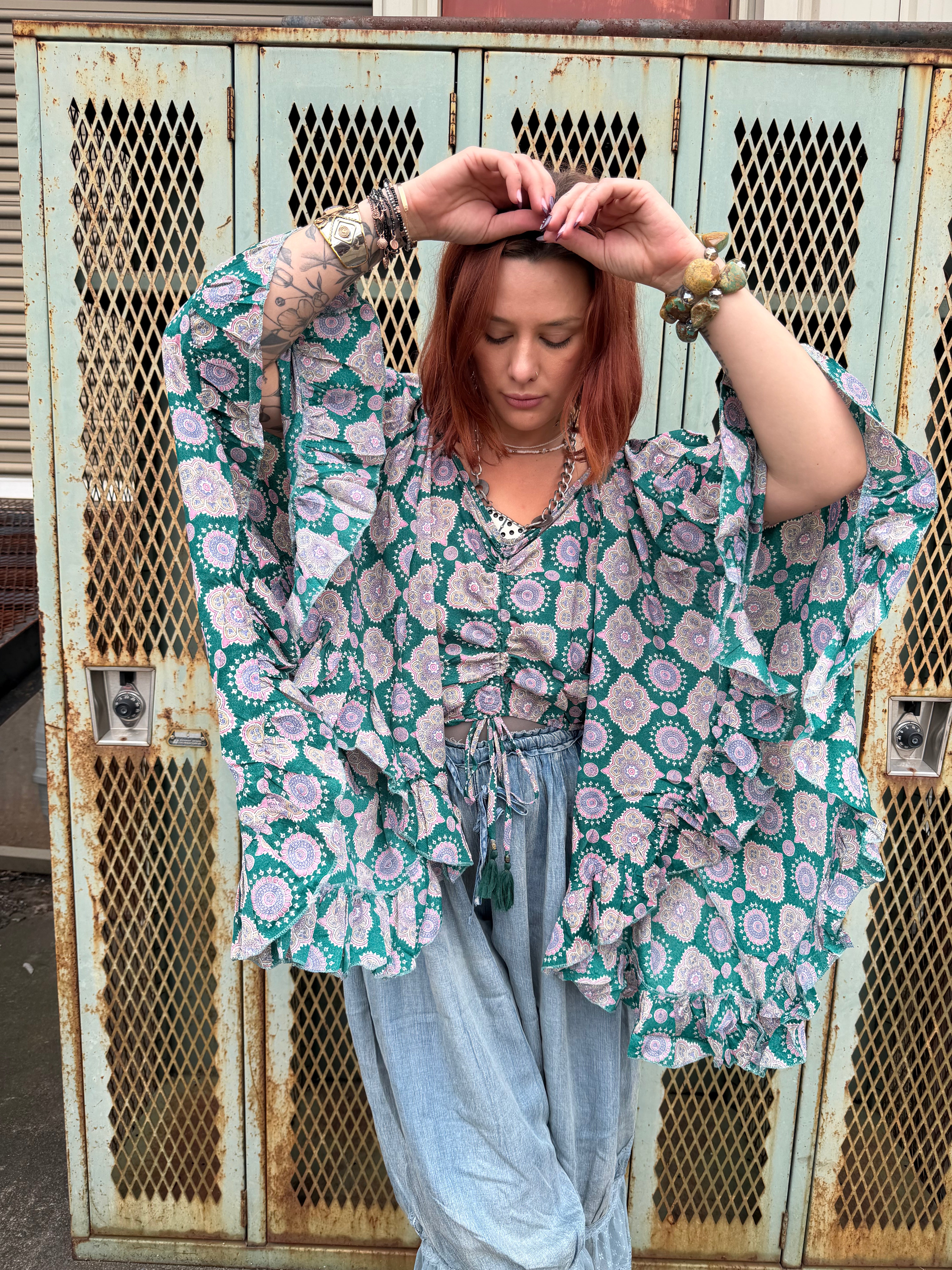 Butterfly Center Cinched Top Combo D