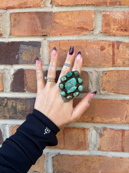 Medium Chunky Turquoise Nugget Ring