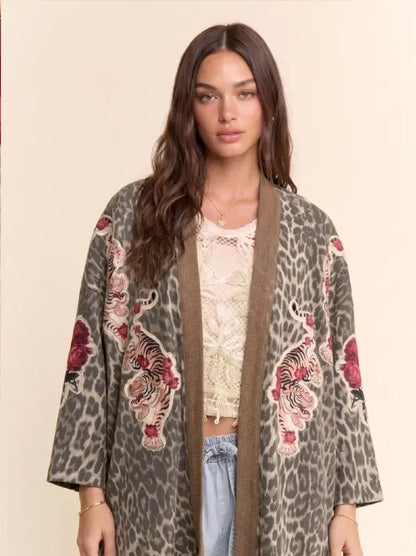 Tiger And Roses Cardigan