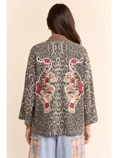 Tiger And Roses Cardigan