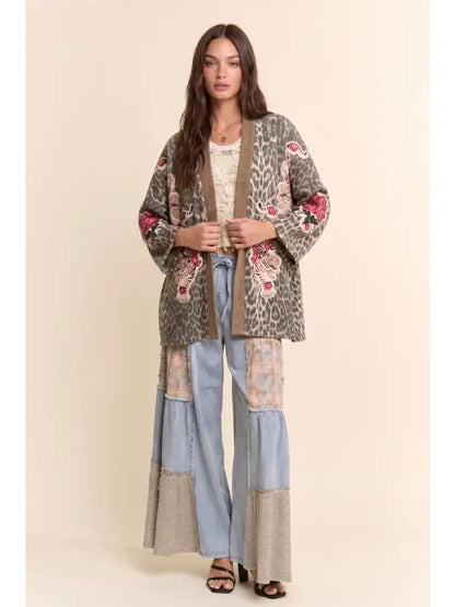 Tiger And Roses Cardigan