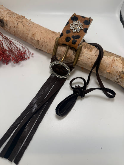 Leopard Buckle It Up Necklace