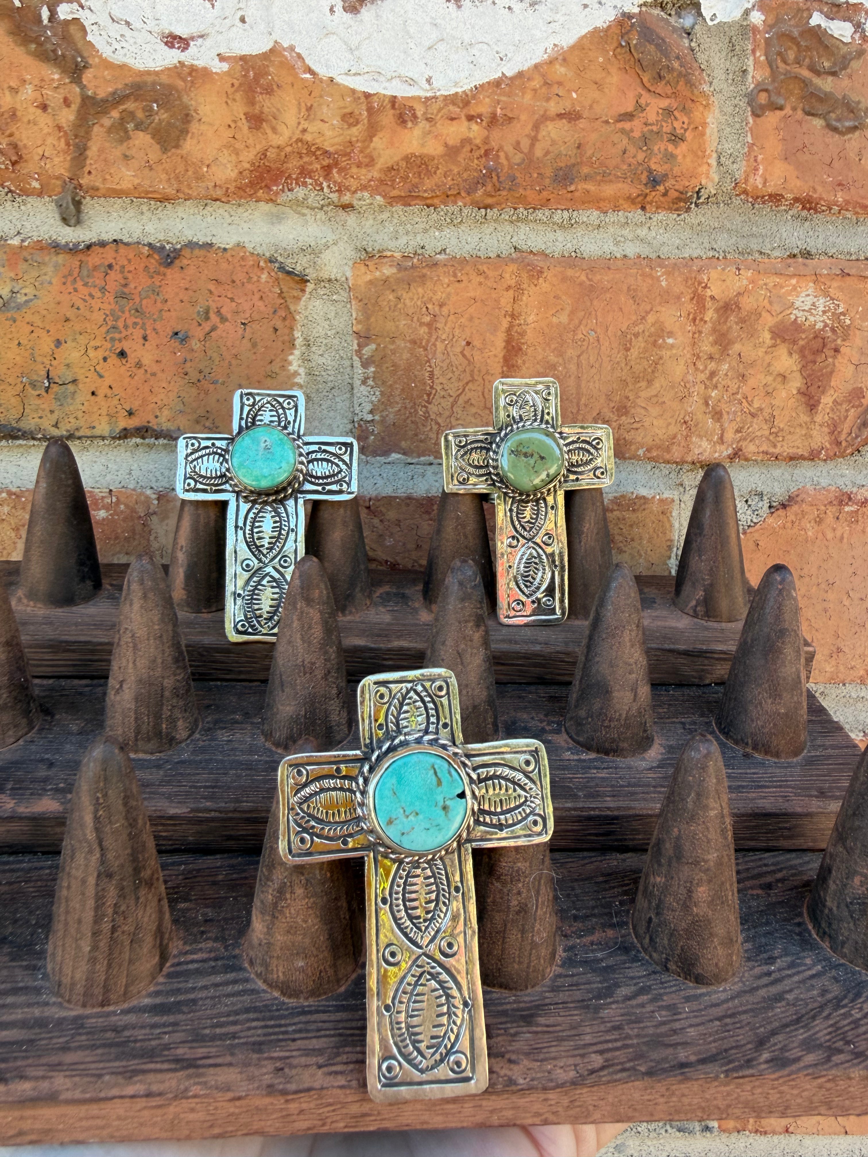 Turquoise Cross Ring