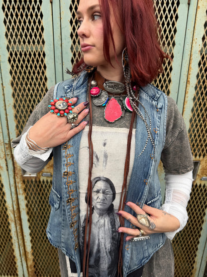 Red and Blue Ying Yang Ring