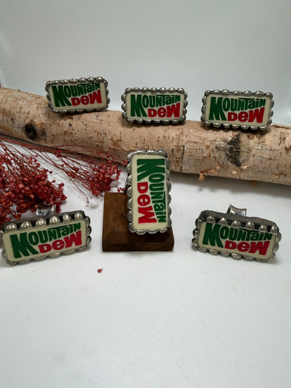 DAMAGED Domino Mountain Dew Metal Rings