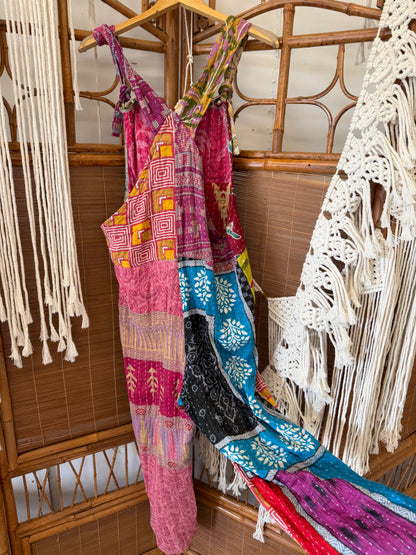 Final Sale - Kantha Tied Straps Overalls Combo 1