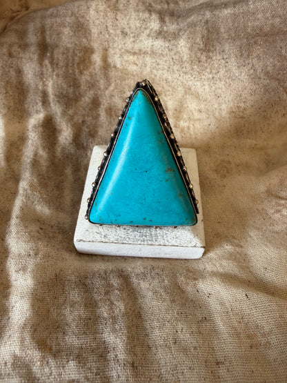 Blue Triangle Ring
