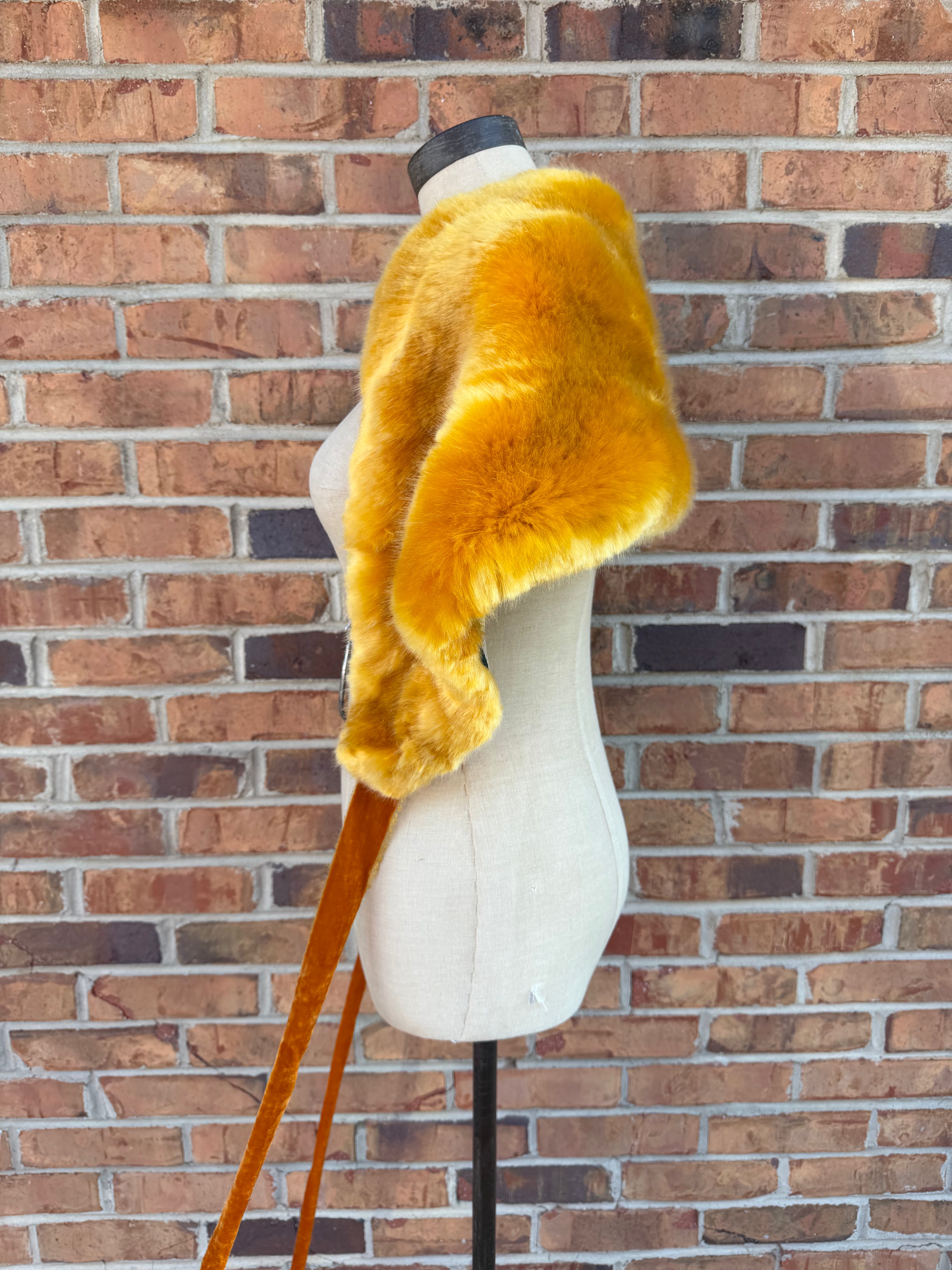 Amber Faux Fur Velvet Knot Stole