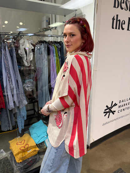 Collared printed top