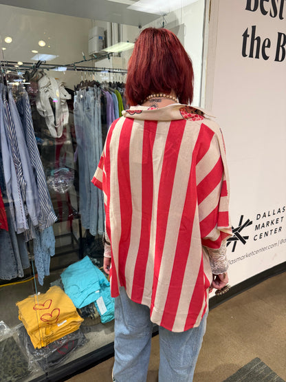 Collared printed top