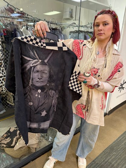 Collared printed top