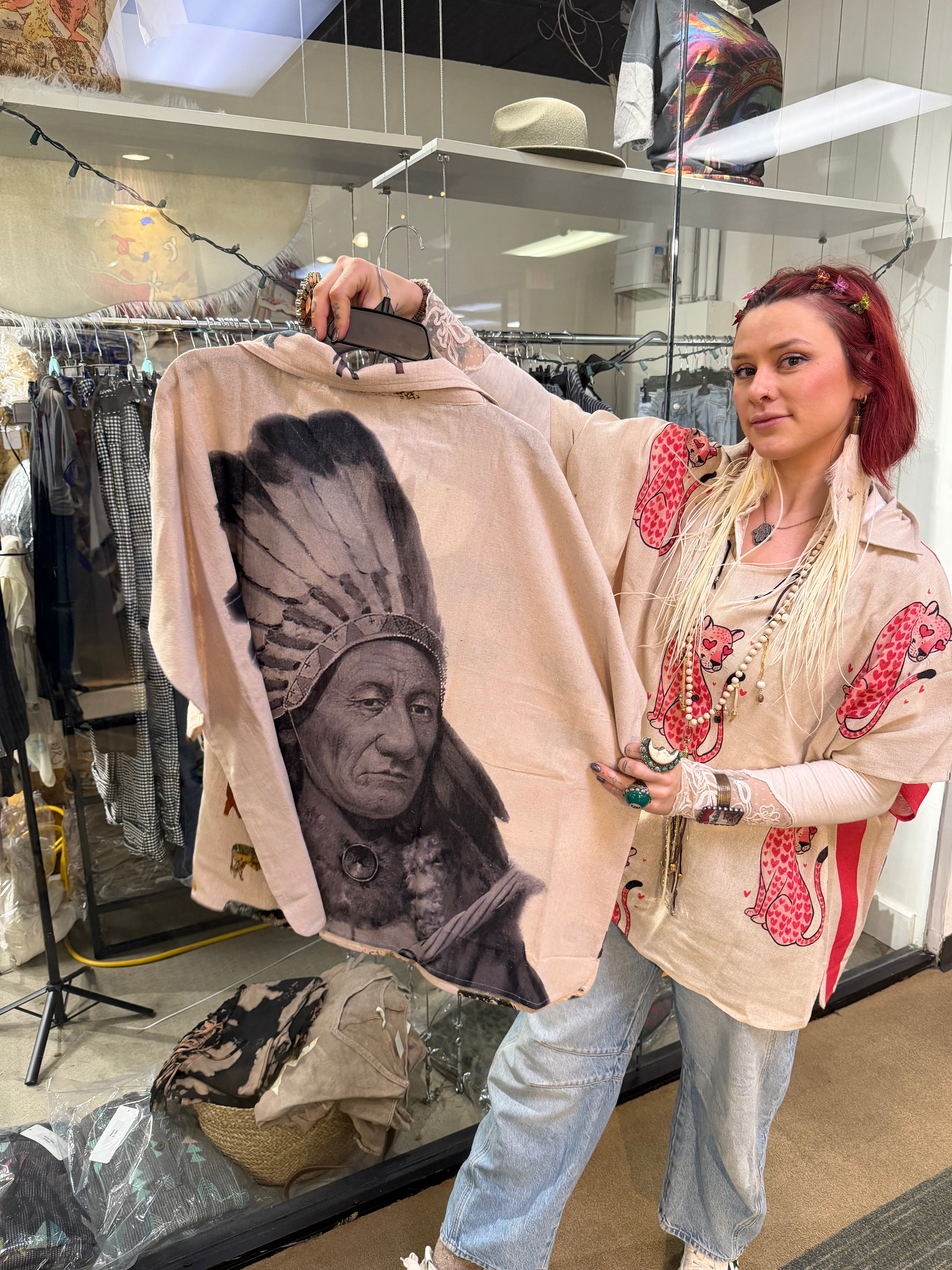 Collared printed top