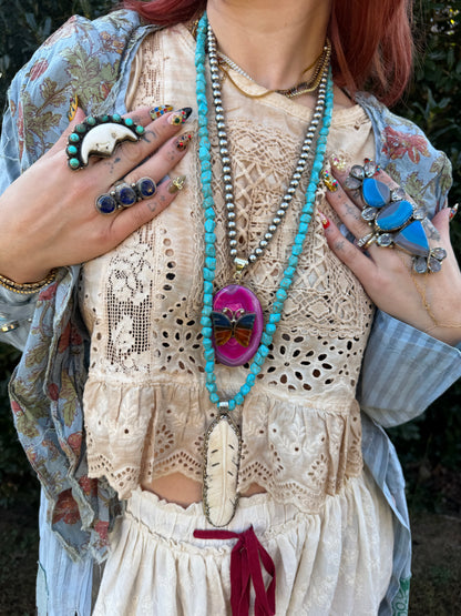 Pinks in Flight Necklace