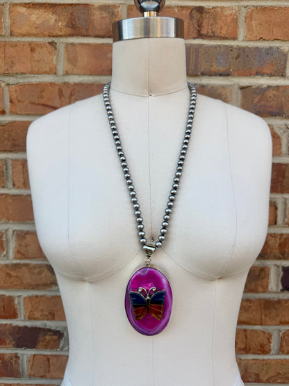 Pinks in Flight Necklace
