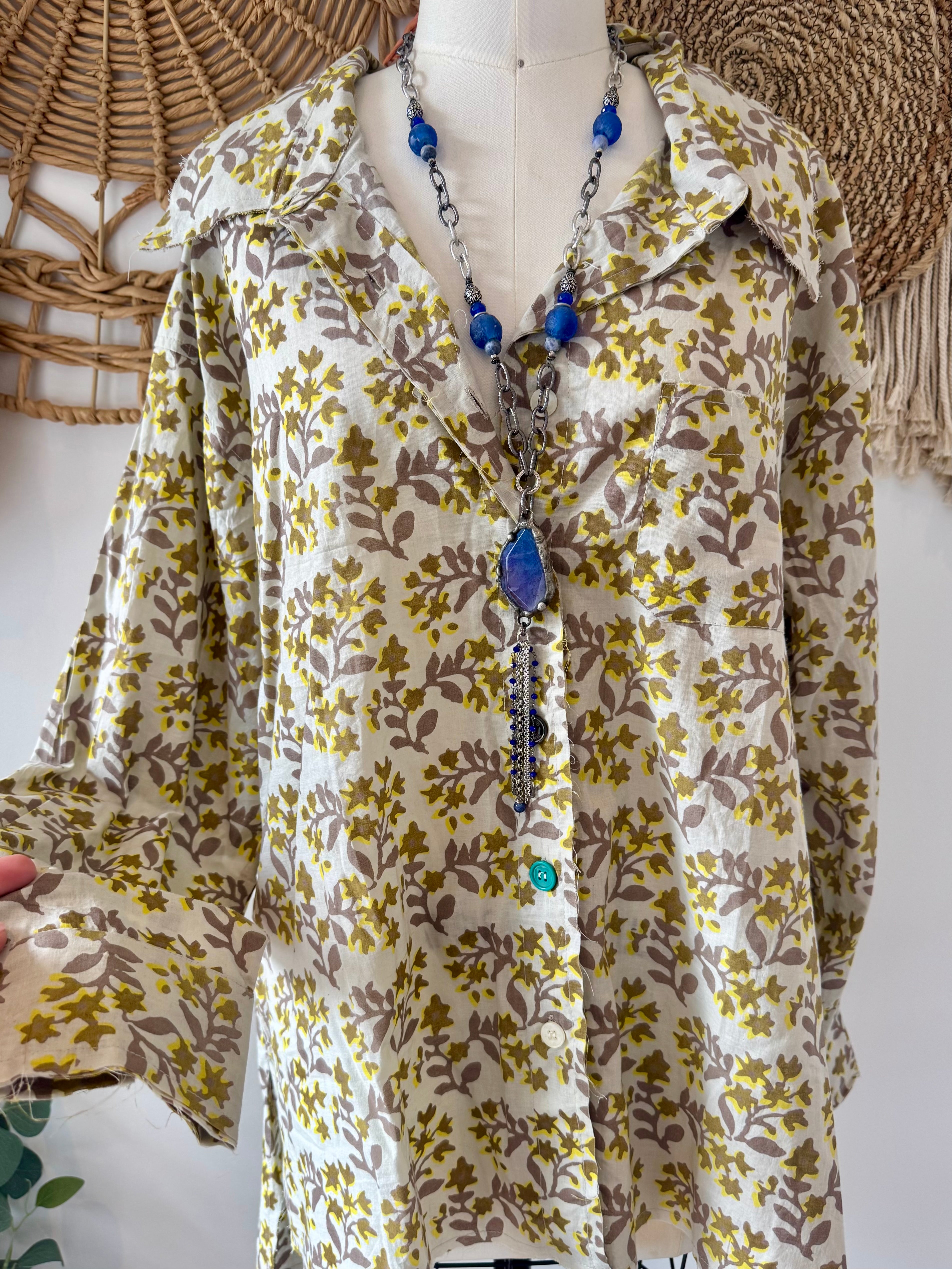 Floral Summer Button Down Top