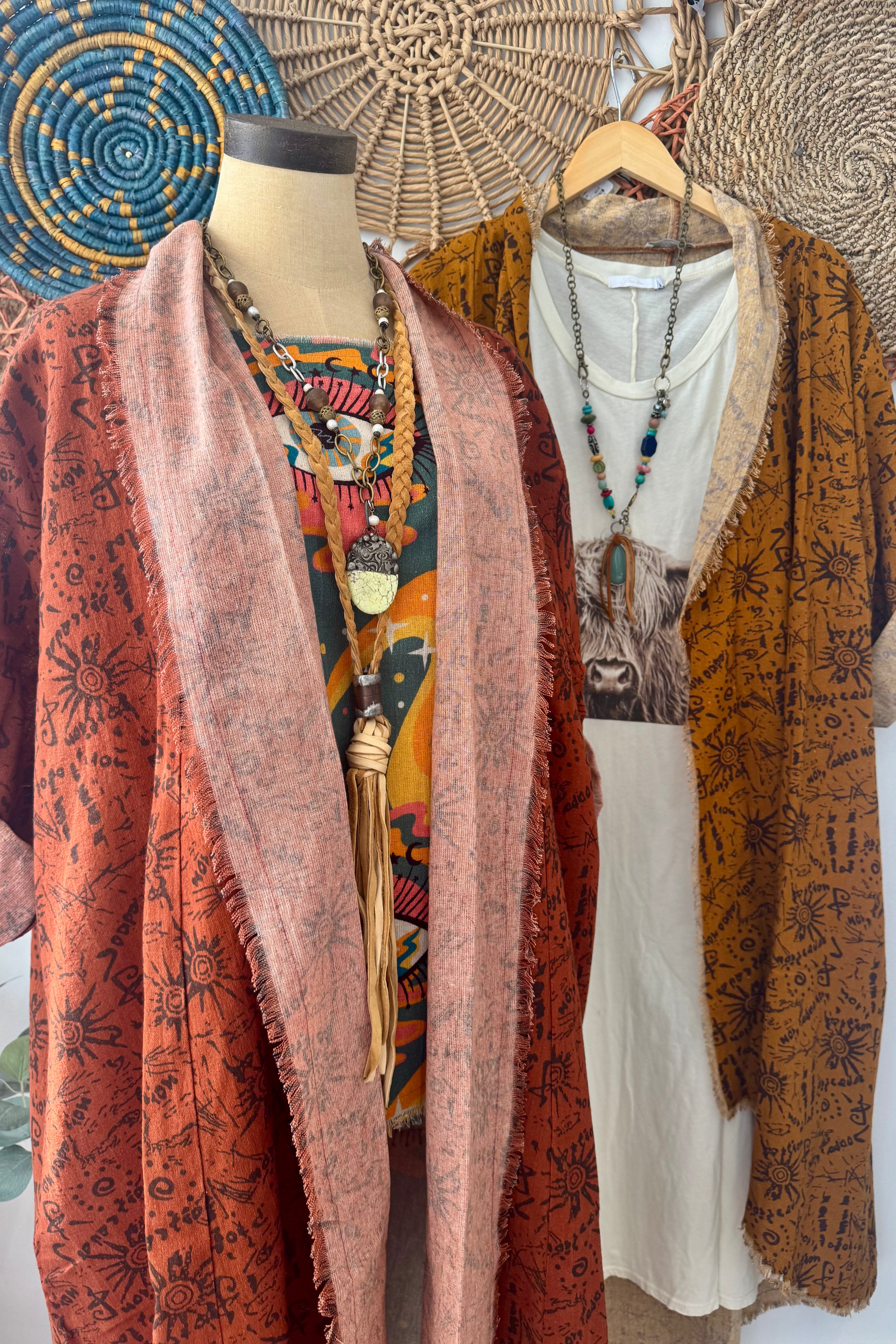 Eyes All Over YOU Psychedelic Linen Tunic Hi Lo Top