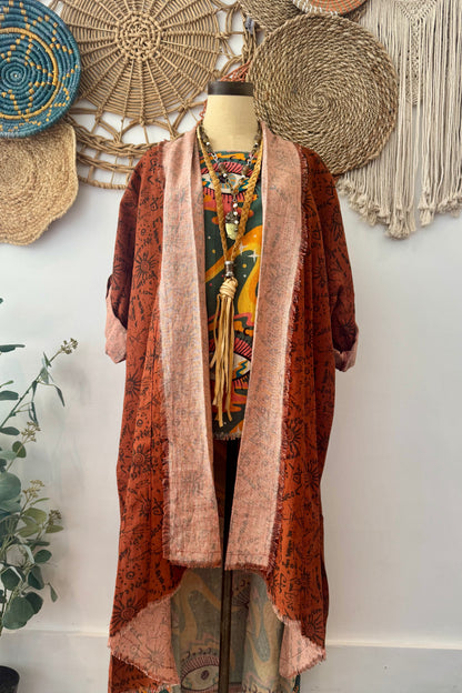 Eyes All Over YOU Psychedelic Linen Tunic Hi Lo Top