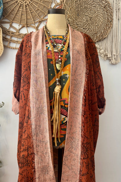 Eyes All Over YOU Psychedelic Linen Tunic Hi Lo Top