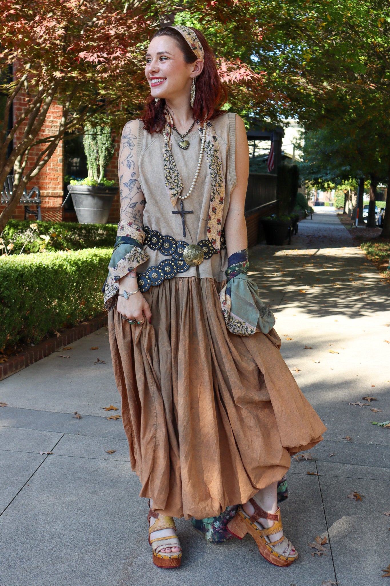 Perched About Ballon Sleeveless Skirt Dress