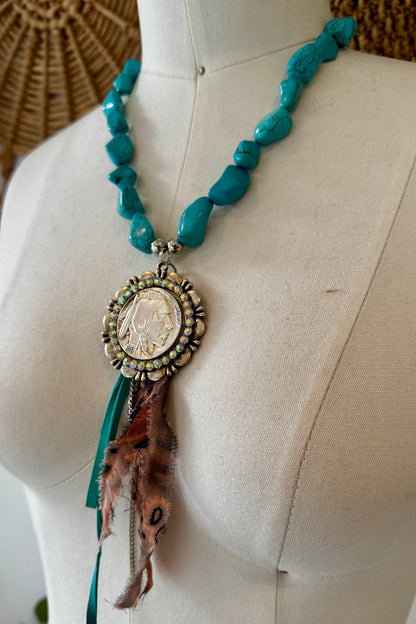 Large Buffalo Nickel/Indian Head Necklace