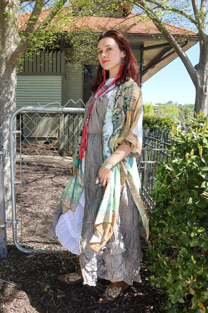 I Paint My Dream Bohemian Van Gogh Goddess Kimono