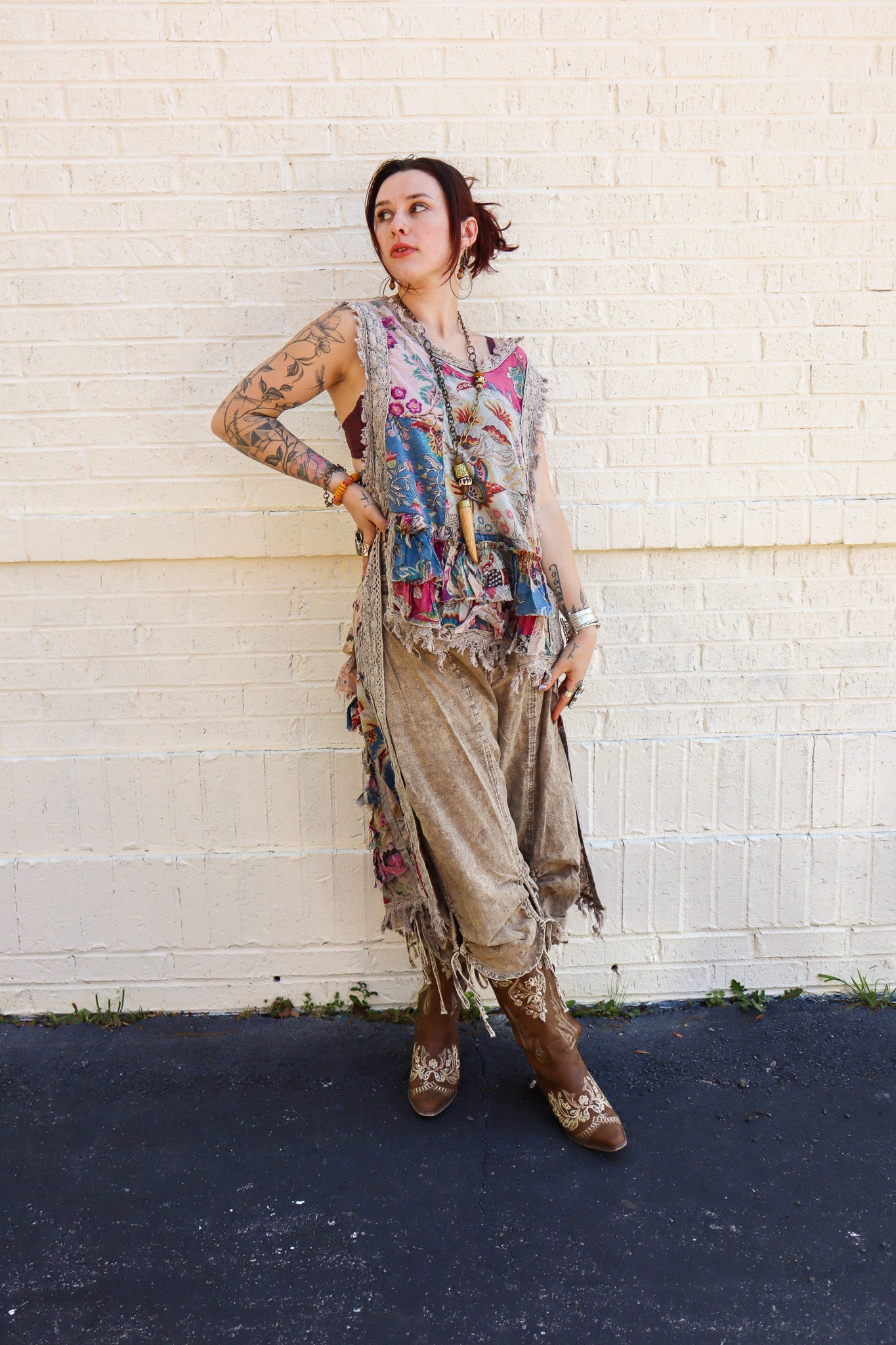 On the Run Cinched Capri Pants in Brown