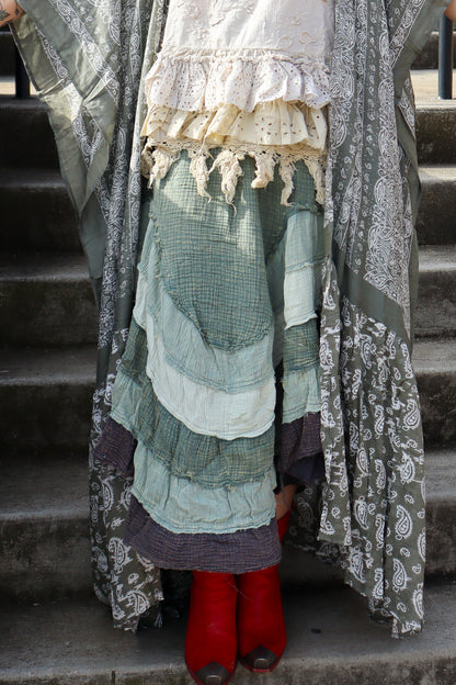 Sale - Wanderlust Boheme Layered Maxi Skirt
