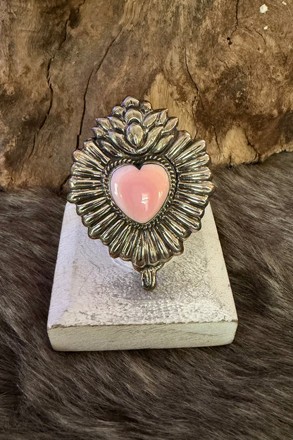 My Little Pink Sacred Heart Ring