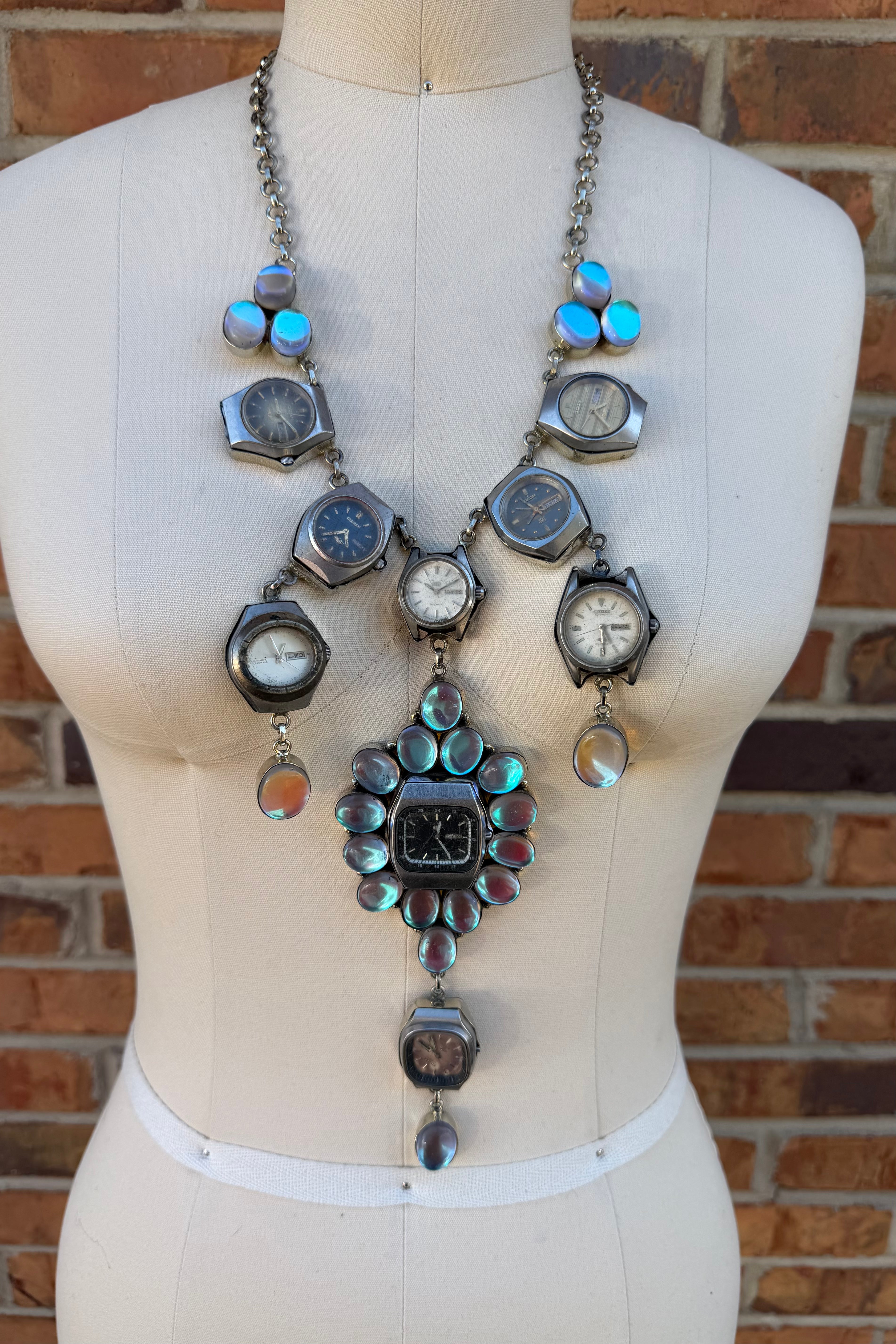 Clock in & Lock in Watch  Necklace